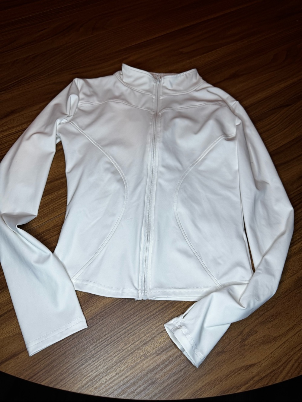 Women's White Full-Zip Utility Jacket